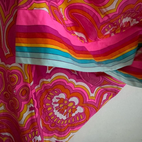 TRINA TURK 25TH ANNIVERSARY MORNING SUNRISE JERSEY COVERUP PINK TUNIC DRESS - Picture 5 of 9